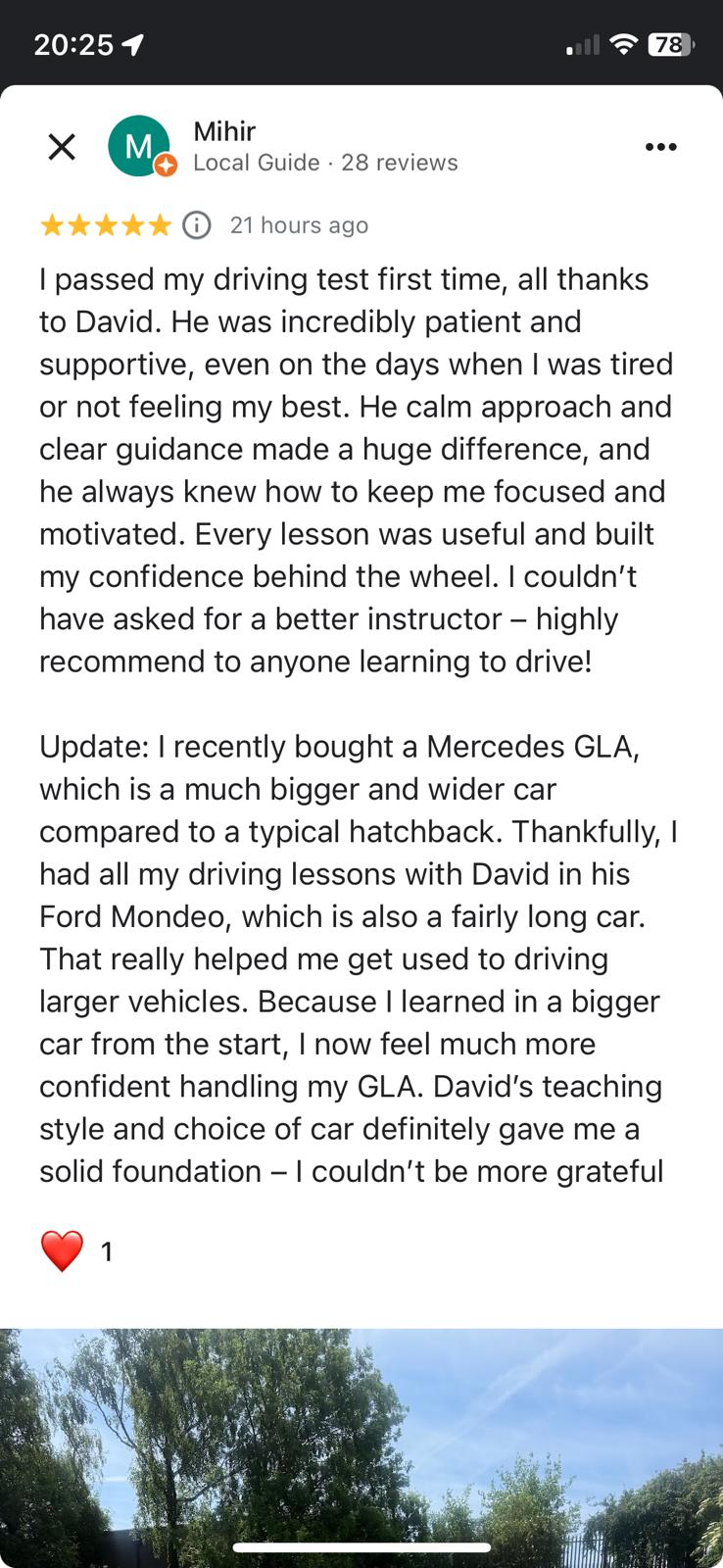 Student 14 celebrating passing their driving test with Top Gear Driving School