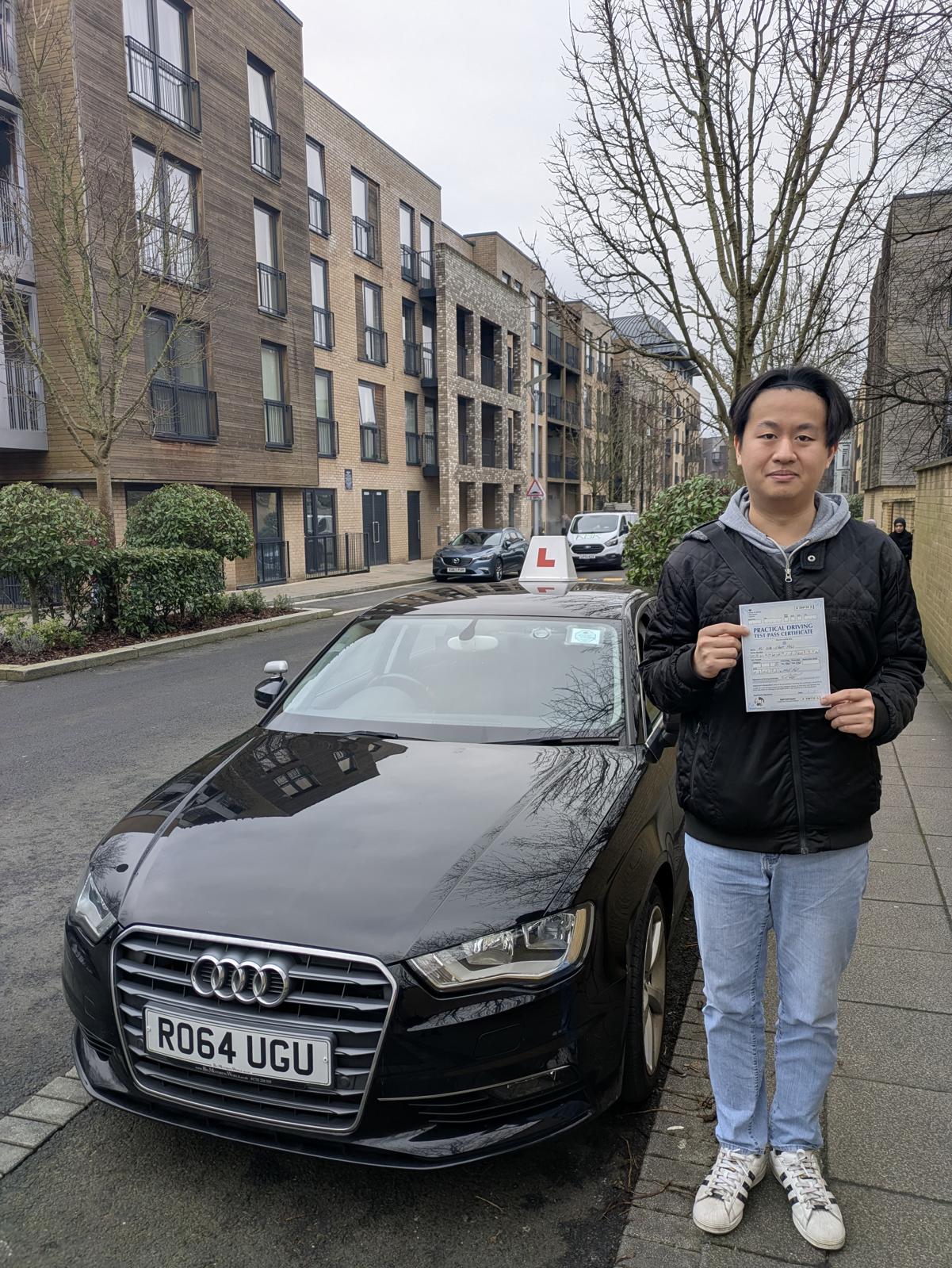 Student 23 celebrating passing their driving test with Top Gear Driving School