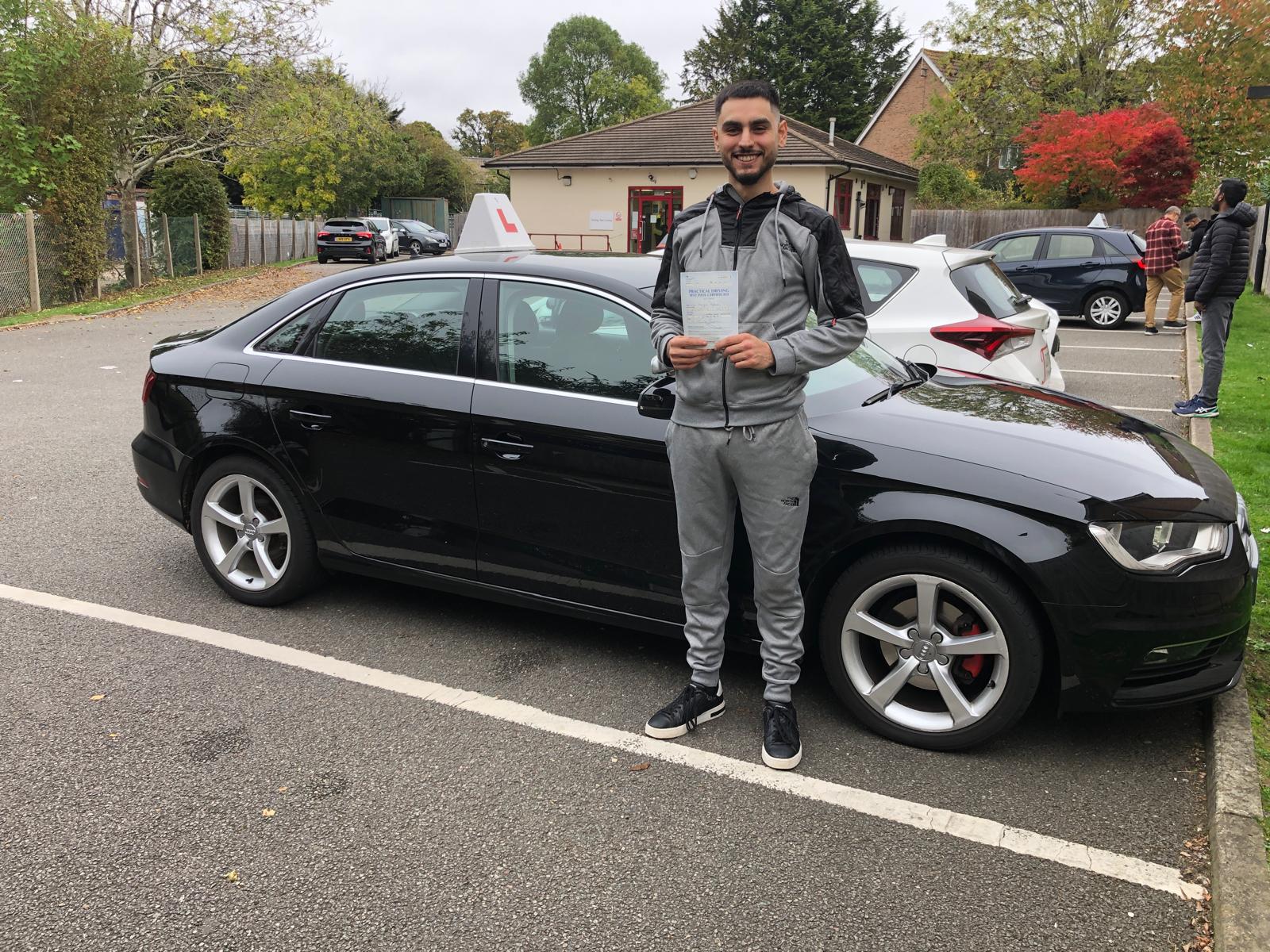 Student 4 celebrating passing their driving test with Top Gear Driving School